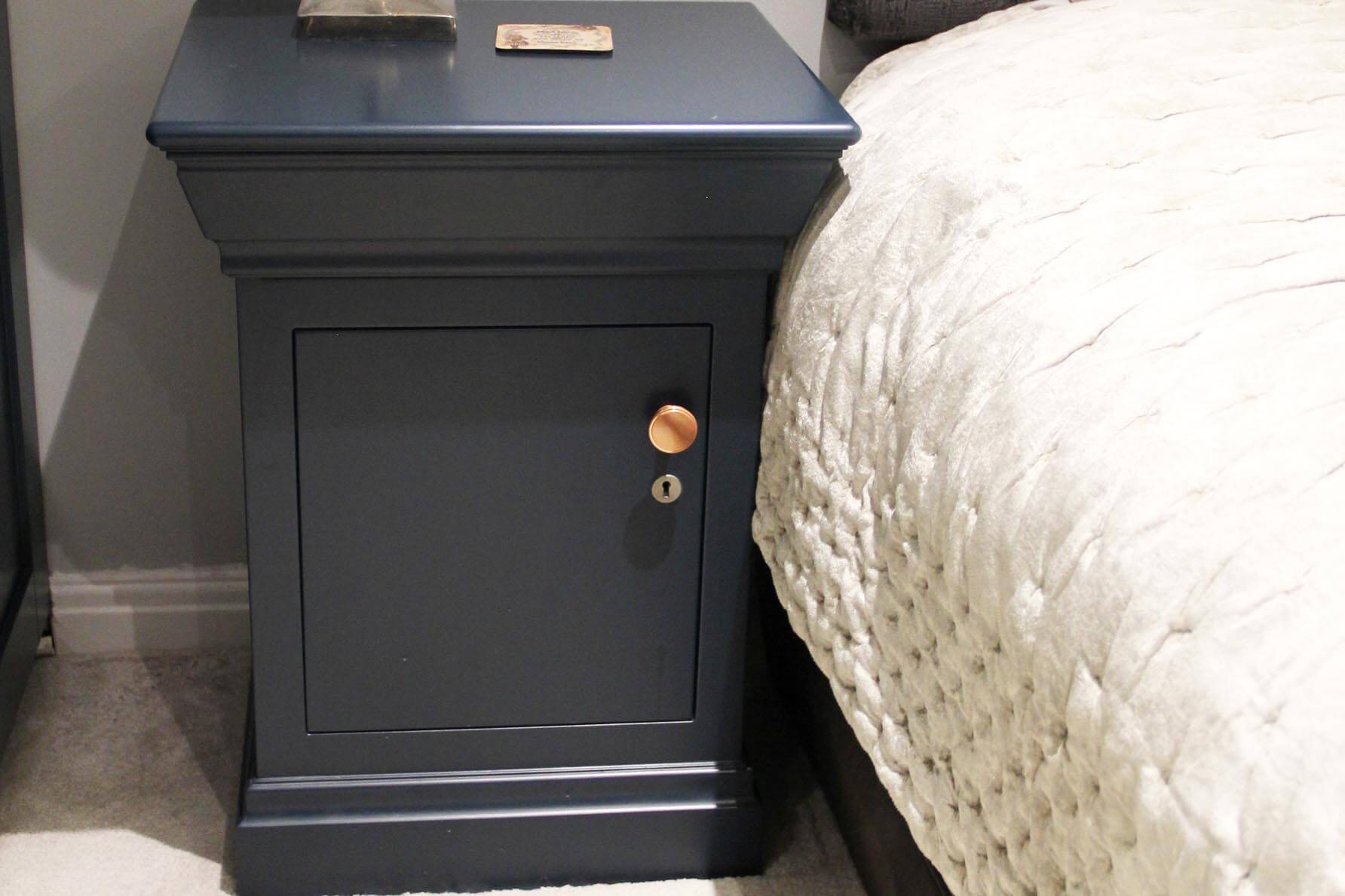 Bedroom Bedside Cabinet in Hague Blue