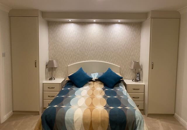 Bedroom Fitted Wardrobes and Matching Bedside Drawers